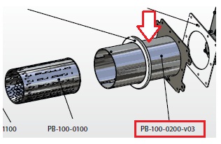 Корпус решітки пальника 100кВт - PB-100-0200-V03